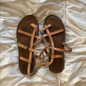 Tan sandals